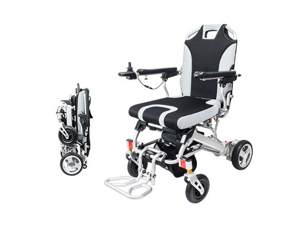 ultra lightweight and compact folding power wheelchair camel lite ye246